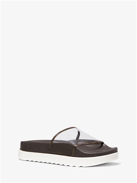 Tyra PVC and Logo Slide Sandal 